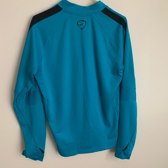 Bold Teal Blue Nike Soccer Quarter Zip - Picture 3 of 5